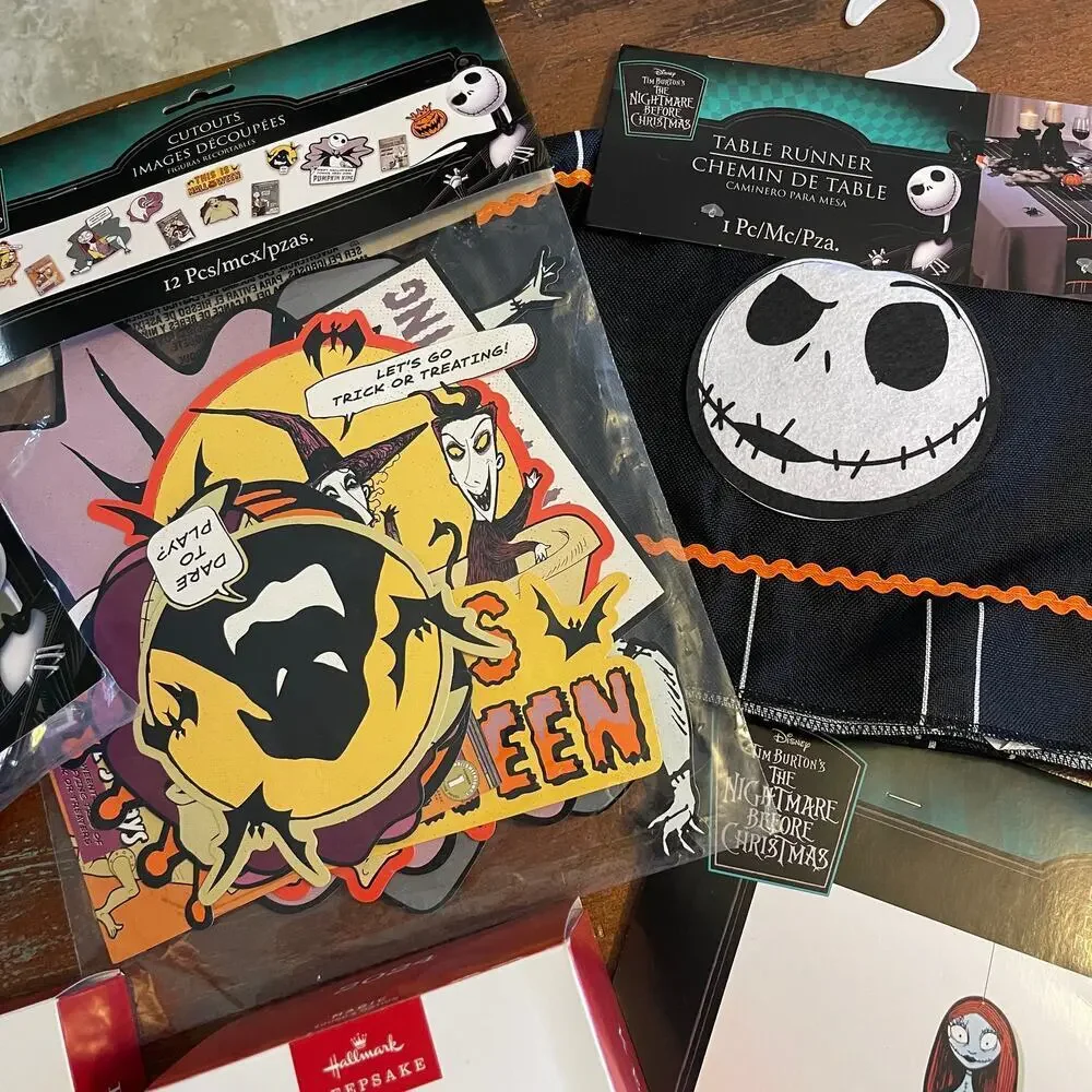 Disney Nightmare Before Christmas Sally & Jack Decoration LOT NWT
